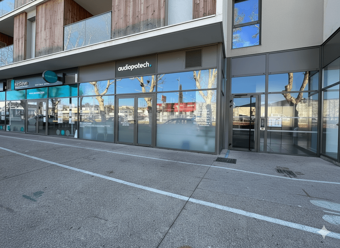 Entrée du centre Audioprotech à Castelnau-le-Lez